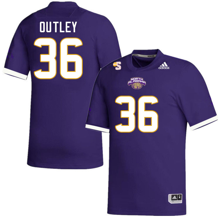 Men-Youth #36 Erin Outley North Alabama Lions 2023 College Football Jerseys Stitched Sale-Purple